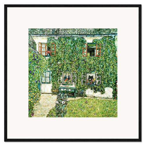 Impression artistique encadrée Maison forestière à Weissenbach, Attersee