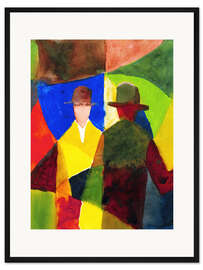 Gerahmter Kunstdruck Spiegelbild im Schaufenster