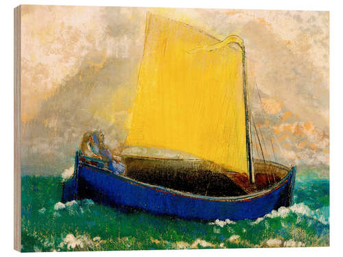 Quadro de madeira O barco místico