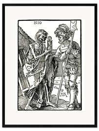 Kehystetty taidepainatus Tod und Landsknecht