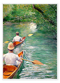 Wall print  Paddle boats - Gustave Caillebotte