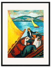 Gerahmter Kunstdruck Segelboot, Tegernsee