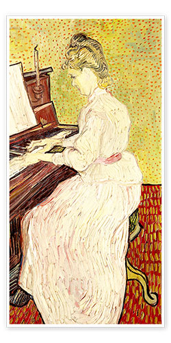 Poster Marguerite Gachet am Klavier
