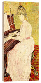 Wood print Marguerite Gachet at the piano