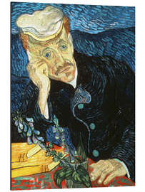 Tableau en aluminium Portrait du docteur Gachet (première version)