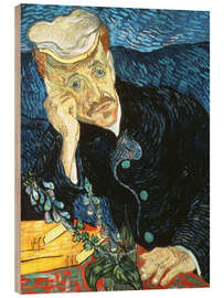 Tableau en bois Portrait du docteur Gachet (première version) - Vincent van Gogh