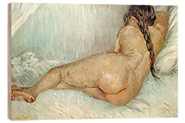 Wood print Reclining Nude, Back View