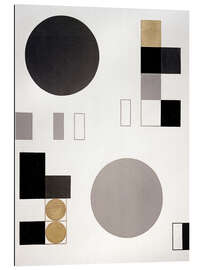 Gallery print Composition with circles and rectangles