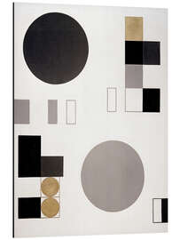 Magnettafel Komposition mit Kreisen und Rechtecken