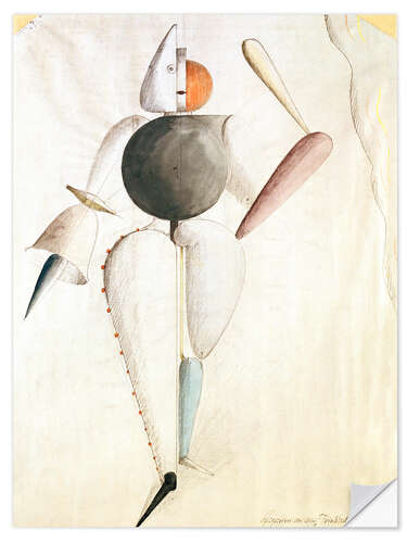 Selvklebende plakat Preliminary sketch for the Triadic Ballet