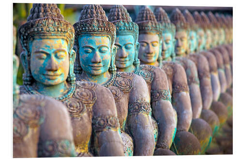 PVC-tavla Green Buddha statues, Cambodia