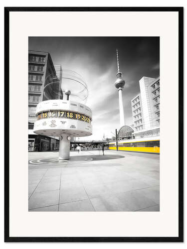 Plakat artystyczny premium w ramie World Clock Berlin