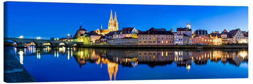 Leinwandbild Regensburg Panorama