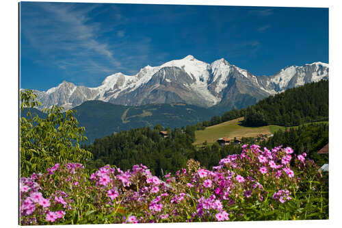 Gallery print View from the village Cordon to Mont Blanc Massif, France