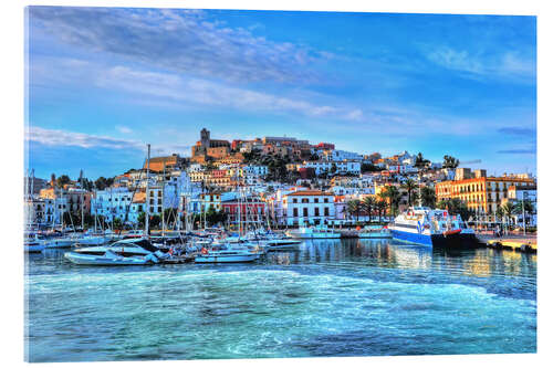 Acrylic print View of the old port of Ibiza