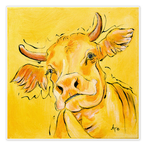 Poster Die gelbe Kuh Lotte