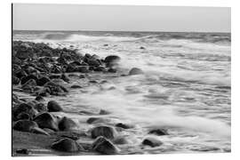 Magnettafel Steine im Meer monochrome