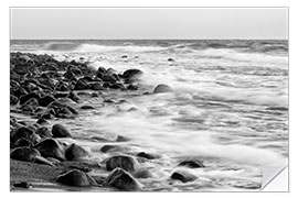 Wandsticker Steine im Meer monochrome