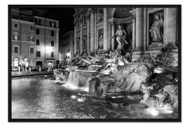 Gerahmter Kunstdruck Fontana di Trevi in Rom - Filtergrafia