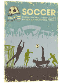 Quadro em acrílico Soccer poster