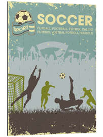 Tableau en aluminium Soccer Poster