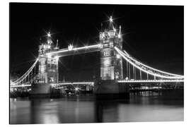 Aluminium print Tower Bridge by Night sw