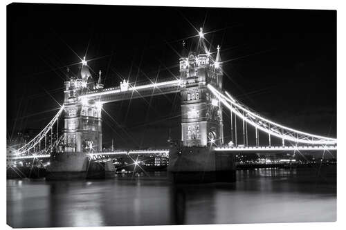 Leinwandbild Tower Bridge by Night sw