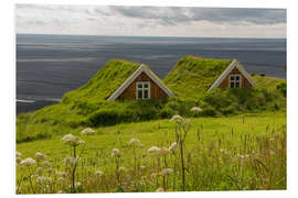 Cuadro de PVC Traditional Houses in the Skaftafell National Park, Iceland