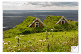 Wall sticker Traditional Houses in the Skaftafell National Park, Iceland