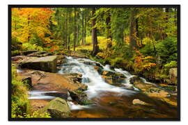 Gerahmter Kunstdruck Bodefälle im Harz