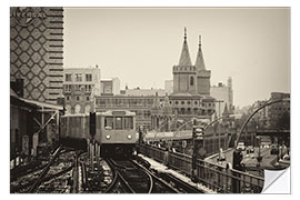 Autocolante decorativo Oberbaumbrücke Berlin monochrome