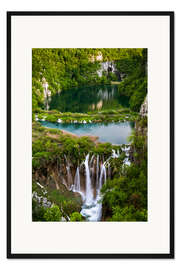 Gerahmter Kunstdruck Wasserfall Paradies Plitvicer Seen