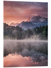 Acrylic print Alps Refugium at Sunrise