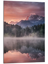 Aluminium print Alps Refugium at Sunrise