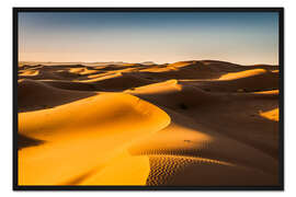 Gerahmter Kunstdruck Wüstenlandschaft beim Sonnenaufgang