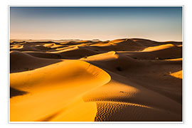 Poster Desert landscape at sunrise