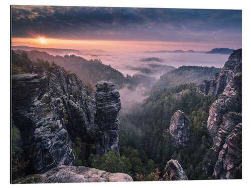 Aluminiumtavla Sunrise on the Rocks