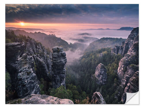 Adesivo murale Sunrise on the Rocks