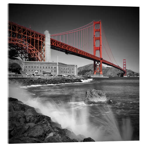 Acrylglasbild Golden Gate Bridge Fort Point