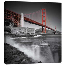 Stampa su tela  Golden Gate Bridge, Fort Point - Melanie Viola