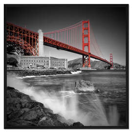 Gerahmter Kunstdruck Golden Gate Bridge Fort Point