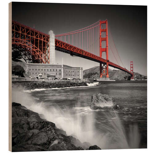 Cuadro de madera Golden Gate Bridge Fort Point