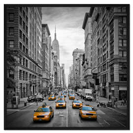 Gerahmter Kunstdruck New York City, Verkehr auf 5th Avenue