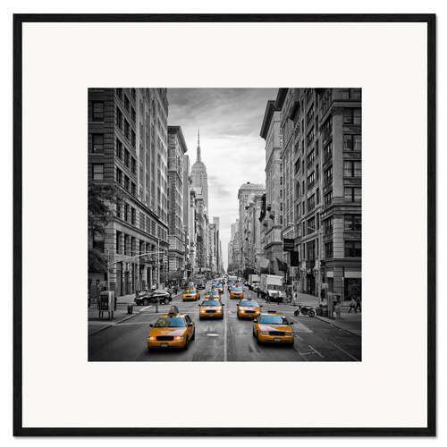 Gerahmter Kunstdruck New York City, Verkehr auf 5th Avenue