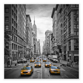 Wall print  New York City, 5th Avenue Traffic - Melanie Viola