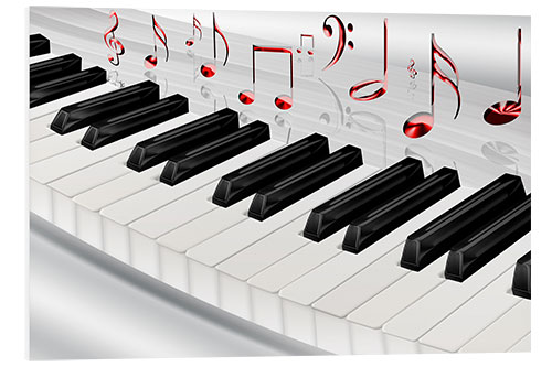 PVC print Piano keyboard with notes