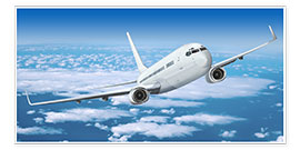 Obra artística  Passenger airline over the clouds - Kalle60