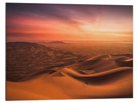 Aluminium print Desert Sunset