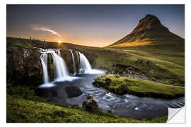 Muursticker Fair Tyle Countryside in Iceland