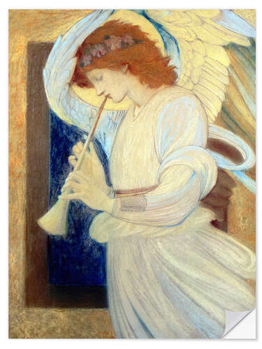 Muursticker An Angel Playing a Flageolet